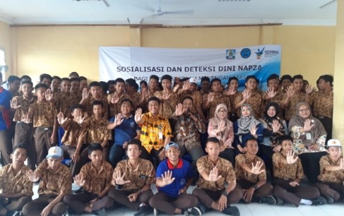 BNNK Balikpapan - Kumpulkan Puluhan siswa dan siswi SMK Setia Budi Balikpapan Kamis,  22 Agustus 2019 dikumpulkan di ruang  Aula SMK Setia Budi.