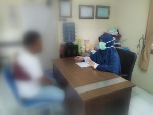 BNNP Kalimantan Timur - lakukan kegiatan asesmen dan screening covid-19 terhadap 1 orang klien limpahan dari Bidang Pemberantasan BNNP Kaltim, Berinisial FM usia 23 th