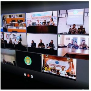 BNNP  Kaltim – Ka.BNNK Balikpapan Kompol Muhammad Daud SH,MH Menjelaskan Masalah  Videotron Yang Terpasang Di Kota Balikpapan Melalui  Teleconference Dengan BNN RI  .