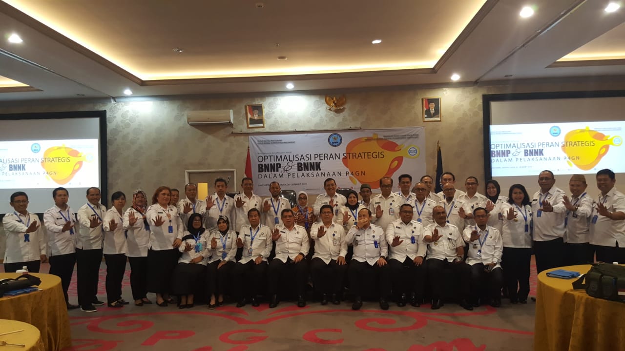 Kegiatan Ka Bnnp Kaltim dan Ka Bnnk Samarinda, Ka BNNK Balikpapan dan Ka BNNK Bontang dan serta Ka Balai Rehab Tanah Merah Dalam acara Optimalisasi peran BNNP dan BNNK dalam pelasanaan P4GN .