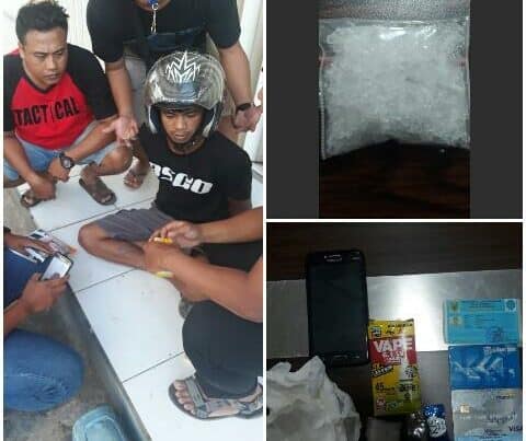BNNK – SP Diamankan Tim Pemberantasan BNNK Samarinda, Saat Mengambil Barang Narkotika Jenis Sabu Sabu dengan Berat  5,28 Gram Di Parkiran Hotel.