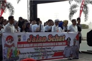 BNNK Samarinda - Kegiatan Fun Walk Astra Group Samarinda  dalam rangka Hari Olahraga Nasional dan HUT Lalu Lintas Bhayangkara ke-74 Tahun 2019,