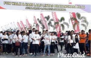 BNNK Samarinda - Kegiatan Fun Walk Astra Group Samarinda  dalam rangka Hari Olahraga Nasional dan HUT Lalu Lintas Bhayangkara ke-74 Tahun 2019,