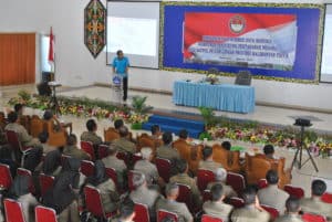 BNNP Kaltim - 105 anggpta satpol pp kaltim dan Linmas  berkesempatan mengikuti kegiatan Penyuluhan Anti Penyalahgunaan Narkoba yang diselenggarakan oleh Kementerian Pertahanan RI melalui Direktorat Jenderal Potensi Pertahanan (Ditjen Pothan) .