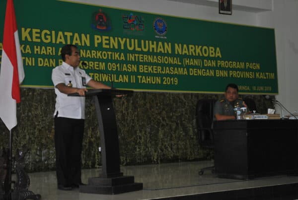 BNNP - Kasrem  091 Aji Surya Natakesuma  Kolonel Inf Ruslan Effendy Mengatakan Saat  Ini Indonesia Sudah Darurat  Narkoba  .