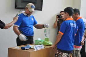 BNNP Kalimantan Timur - pemusnahan tersebut dilakukan dengan memakai alat blender, barang bukti kejahatan narkoba itu dilakukan uji laboratorium