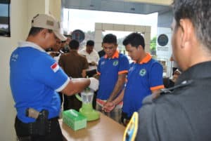 BNNP Kalimantan Timur - pemusnahan tersebut dilakukan dengan memakai alat blender, barang bukti kejahatan narkoba itu dilakukan uji laboratorium