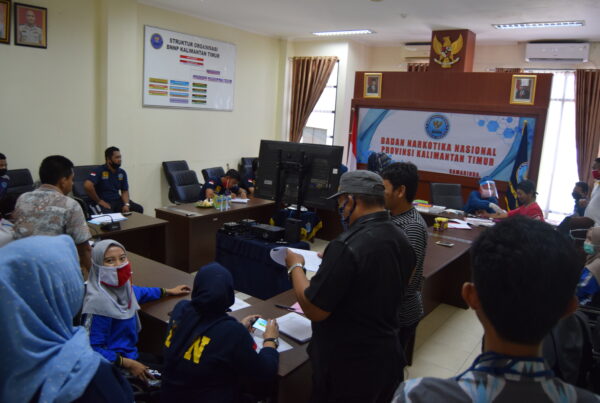 BNNP Kaltim - mengantisipasi penyebaran virus Covid-19 , Badan Narkotika Nasional (BNN) Provinsi Kalimantan Timur, menggelar Rapid test Covid-19.