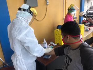 BNNP Kaltim - Sebanyak 17 pegawai Badan Narkotika Nasional kota Bontang menjalani "rapid test" atau tes cepat COVID-19. Gandeng LABKESDA Kota Bontang