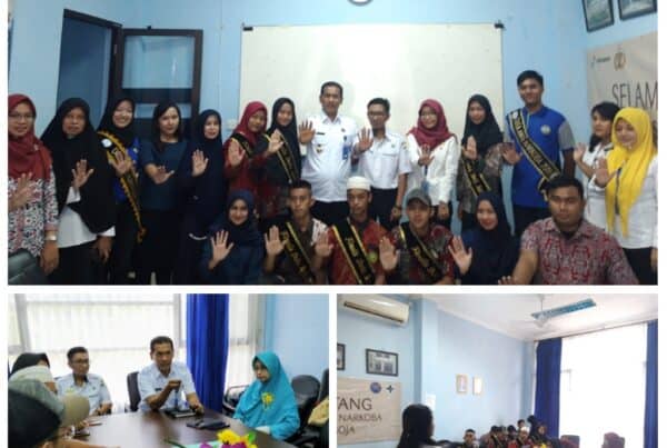 BNNK  – Pinalis Duta Anti Narkoba Samboja  Binaan Puskesmas Samaboja  Berlajar P4GN di BNNK Balikpapan .