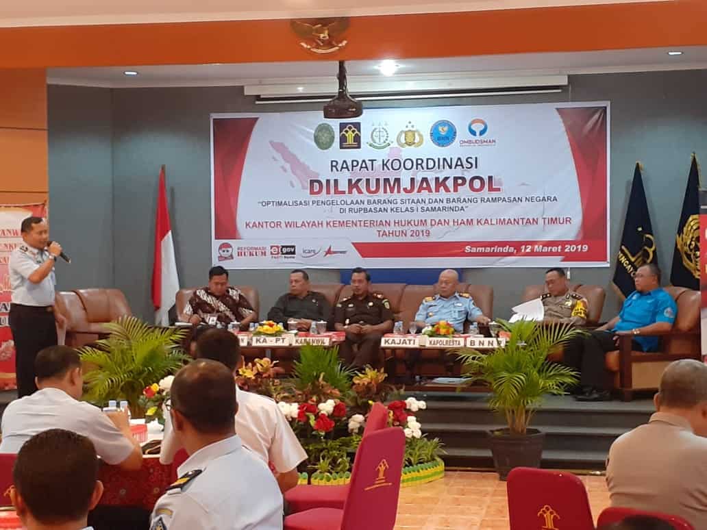 BNNP  – RUPBASAN Kelas  I Samarinda,  Gelar Koordinasi Forum Dilkumjakpol,  Pengelolaan Barang Sitaan Dan Rampasan Negara .