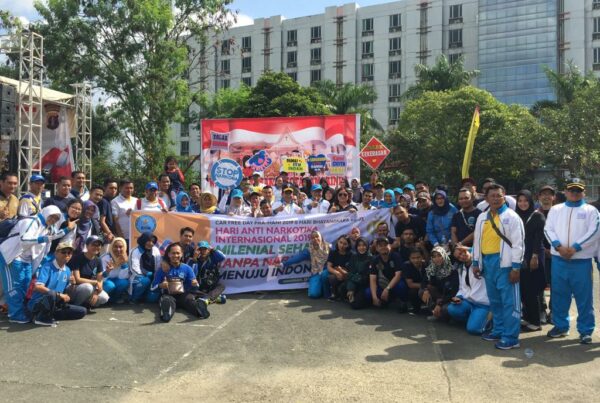 Pra Hari Anti Narkotika  Internasional (HANI) 2019 BNNP Kalimantan Timur  Pagi Tadi Dipusatkan di Lapangan Gor Sempaja Samarinda, Bersamaan  Dengan Puncak Hari Bhayangkara ke 73.