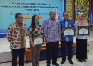BNNP Kaltim -Terima piagam penghargaan Masuk dalam urutan ketiga satker dengan transaksi terbesar dalam penggunaan kartu kredit pemerintah.