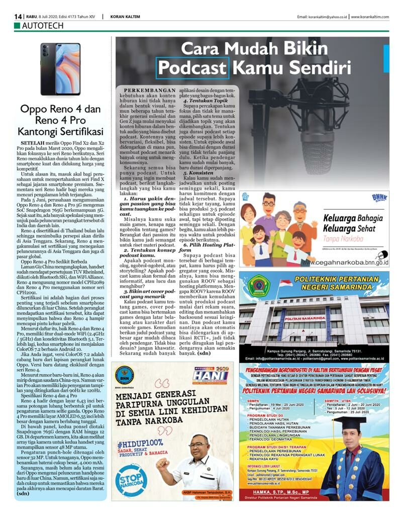 BNNP Kaltim – media massa memiliki peran penting dalam hal pencegahan penyalahgunaan narkoba, kami mengajak media massa bisa menginformasikan kepada masyarakat bahaya dan resiko P4GN,”