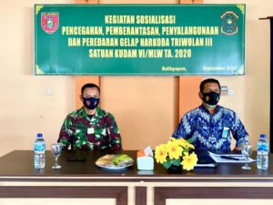 BNNP Kaltim - BNNK Balikpapan ,,,,,, TNI bagian garda terdepan dalam pertahanan dan kemananan NKRI memiliki nilai strategis untuk mendukung program Pencegahan Pemberantasan Penyalahgunaan dan Peredaran Gelap Narkotika (P4GN).
