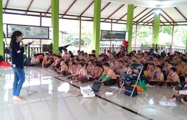 BNNK Kota Bontang hadir memberikan penyuluhan kepada anggota Pramuka Penggalang tingkat SD Dan SMP se-Kota Bontang