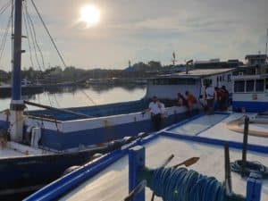BNNP Kalimantan Timur - Amankan Kapal Laut KLM RAHMI JAYA IV GT 55 di perairan laut kota bontang di duga terlibat Dalam jaringn narkoba antar Pulau