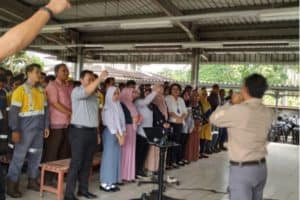 BNNP Kaltim - Bulan K3 ( Kesehatan dan Keselamatan Kerja ), guna meningkatkan keselamatan dan kesehatan kerja PT. Trakindo Utama, Tbk Samarinda Bersama BNNP kaltim melaksanakan Sosialisasi P4GN.