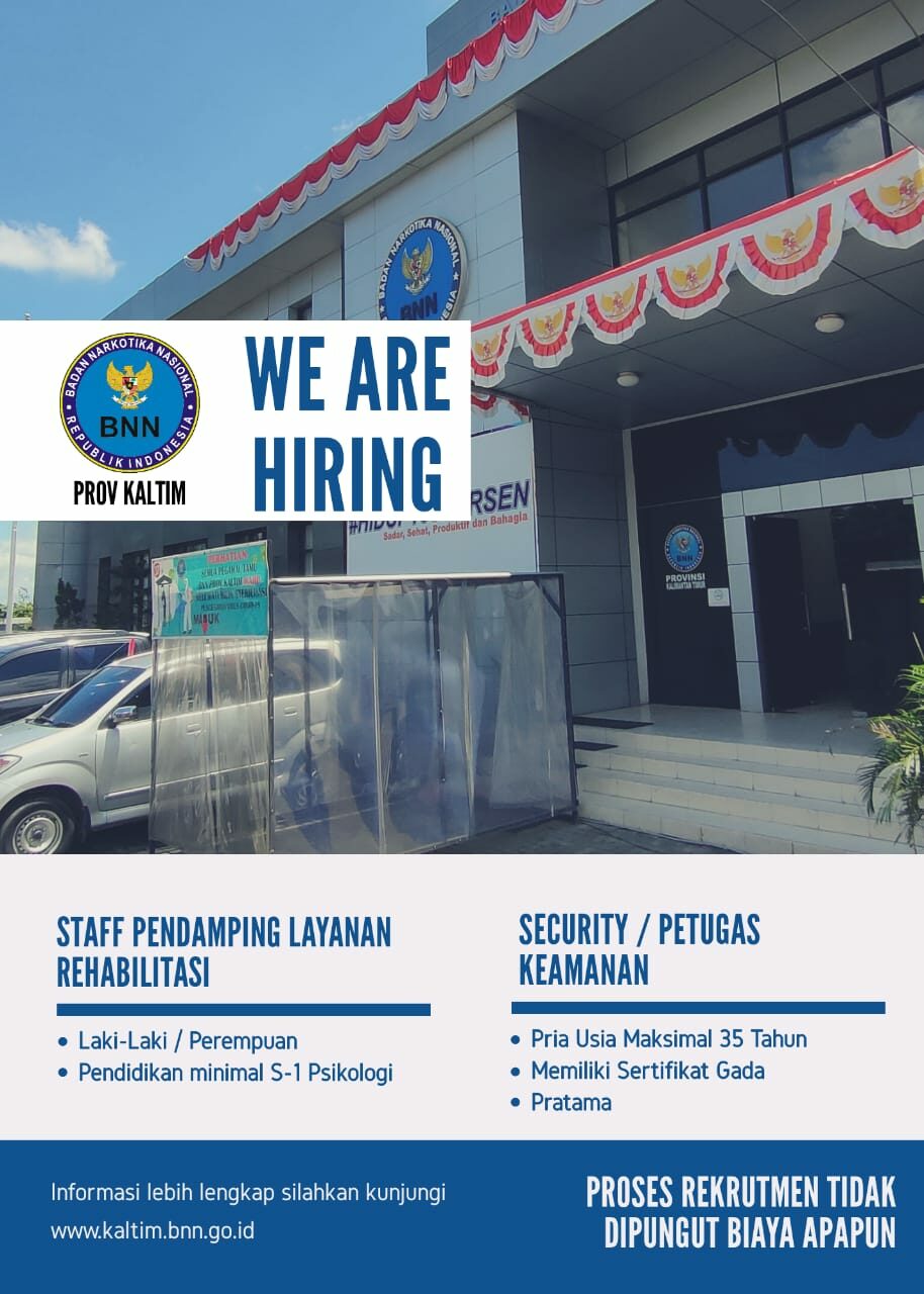 LOWONGAN STAFF REHABILITASI DAN PETUGAS KEAMANAN