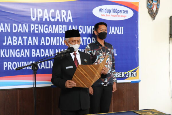 BNNP Kaltim - Ka BNNP kaltim Lantik Pejabat Administrator Kepala BNN Kota Bontang