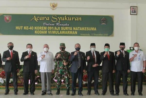 BNNP Kaltim - Korem 091/Aji Surya Natakesuma, ke depan semakin maju dan jaya, semakin dekat dengan rakyat dalam mengemban misi pengabdian untuk bangsa dan negara,”
