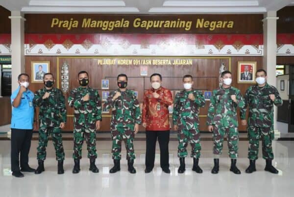 Komandan Korem 091 ASN Brigjen TNI Cahyo Suryo Putro,S.I.P,M.Si. Siap Bersinergi Dan Mendukung Upaya BNNP Kaltim Dalam Pencegahan Dan Pemberantasan Narkoba