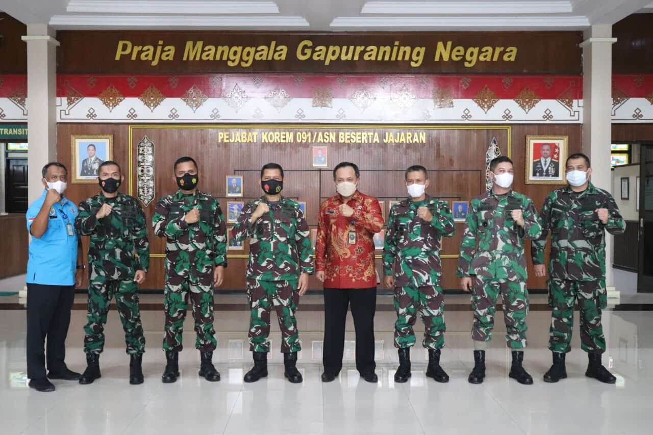 Komandan Korem 091 ASN Brigjen TNI Cahyo Suryo Putro,S.I.P,M.Si. Siap Bersinergi Dan Mendukung Upaya BNNP Kaltim Dalam Pencegahan Dan Pemberantasan Narkoba