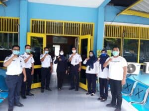 Pra HANI 2021 ,,,,,, Sosialisasi P4GN Serta Deteksi Dini Tes Urin Kepada Pegawai Badan Pengelola Transportasi Daerah (BPTD) XVII Satker Pelabuhan Penyebrangan Kariangau Kemenhub.