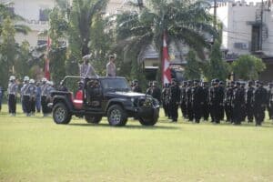Apel Gelar Pasukan Menandakan Dimulainya Operasi Kepolisian Terpusat Atau Ketupat Mahakam Pada 2022. Program Ini Rutin Dilaksanakan Setiap Tahun Oleh Polda Kaltim,