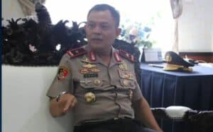 TNI AU. Komandan Lanud Dhomber Kolonel Pnb Sidik Setiyono, S.E., M.Han., menerima kunjungan Kerja Kepala BNNP kaltim Brigjen Pol Drs. Edhy Moestofa, MH., CFrA