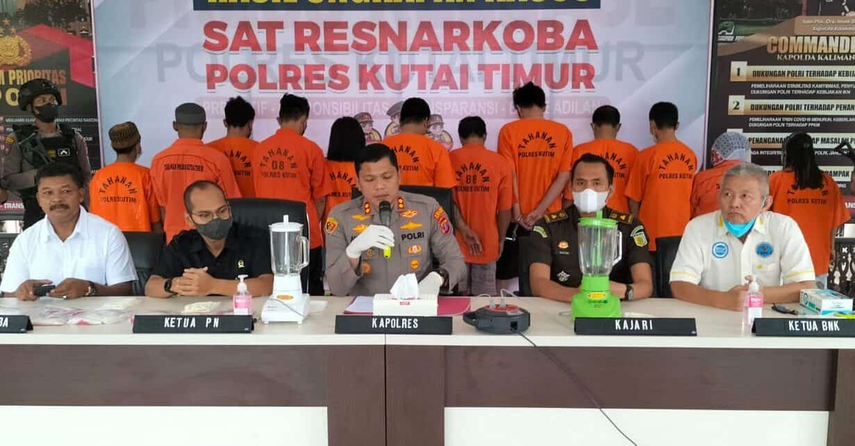 BNK Kutai Timur Hadiri Pemusnahan Barang Bukti ………….. Kejahatan Narkotika
