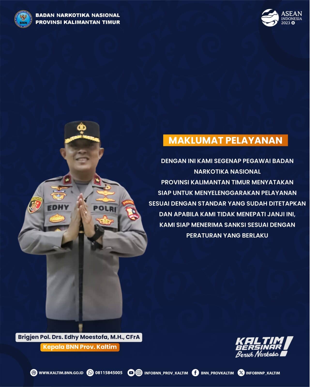 SK Maklumat Pelayanan BNNP Kalimantan Timur